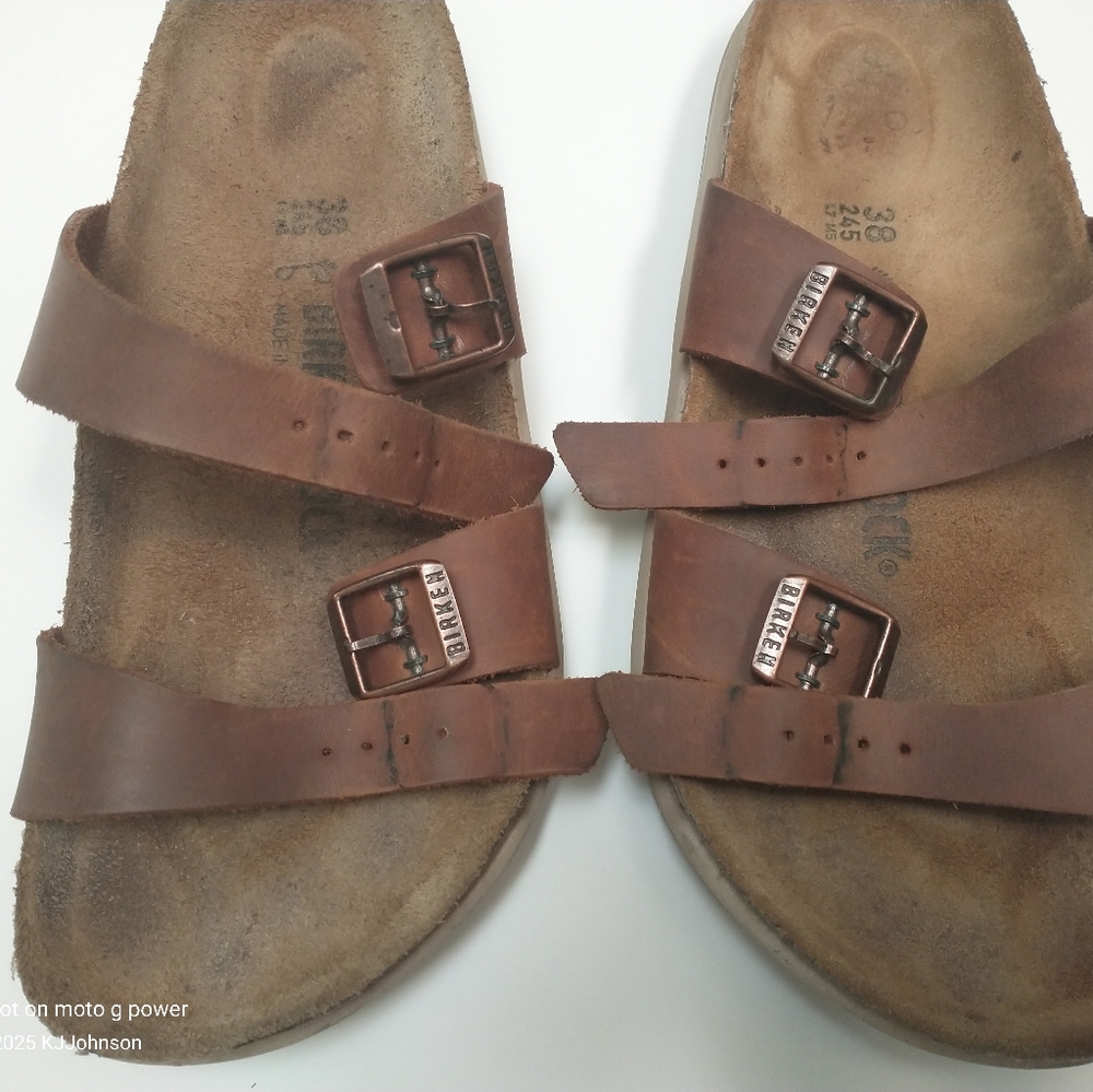 Birkenstock Sierra Sandals Size 38 Regular Width Leather - Picture 3 of 14